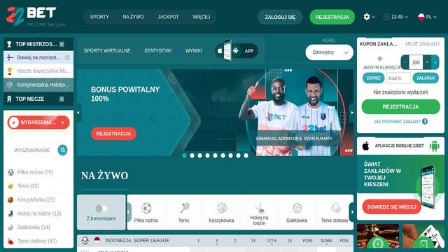 22Bet casino screenshot